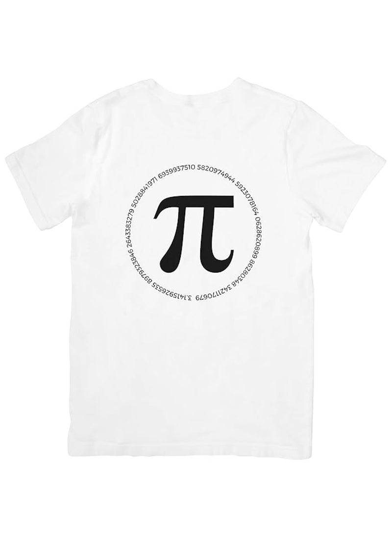 100% Cotton T-Shirt with Pi to 100 Decimal Places, Unisex, Gift for Teacher, Engineer, Professor, Math Geek, Genius, Man, Woman