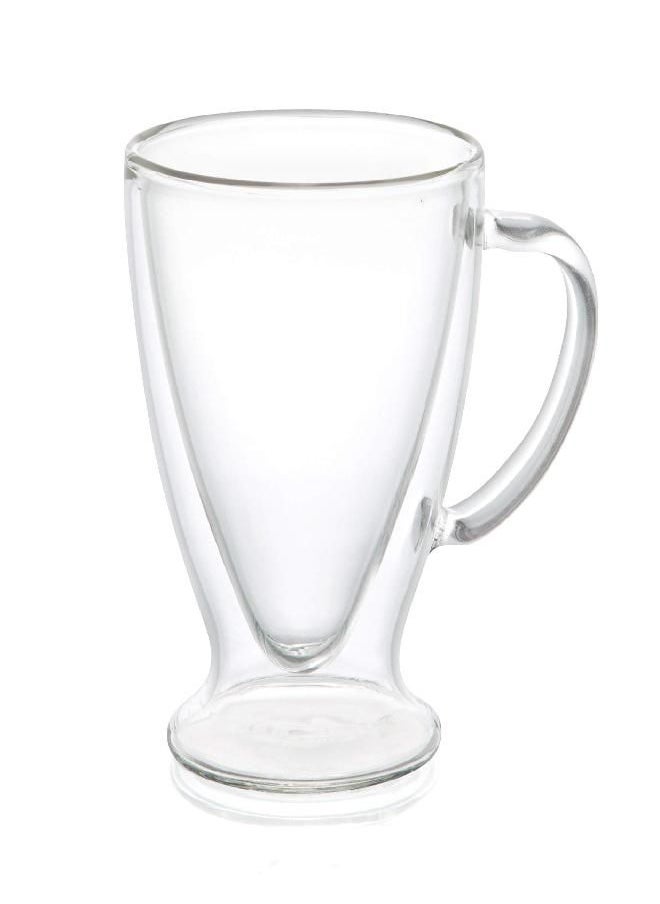 JoyJolt Declan Irish Double Wall Insulated Glass Coffee Cups (Set of 2) -10-Ounces