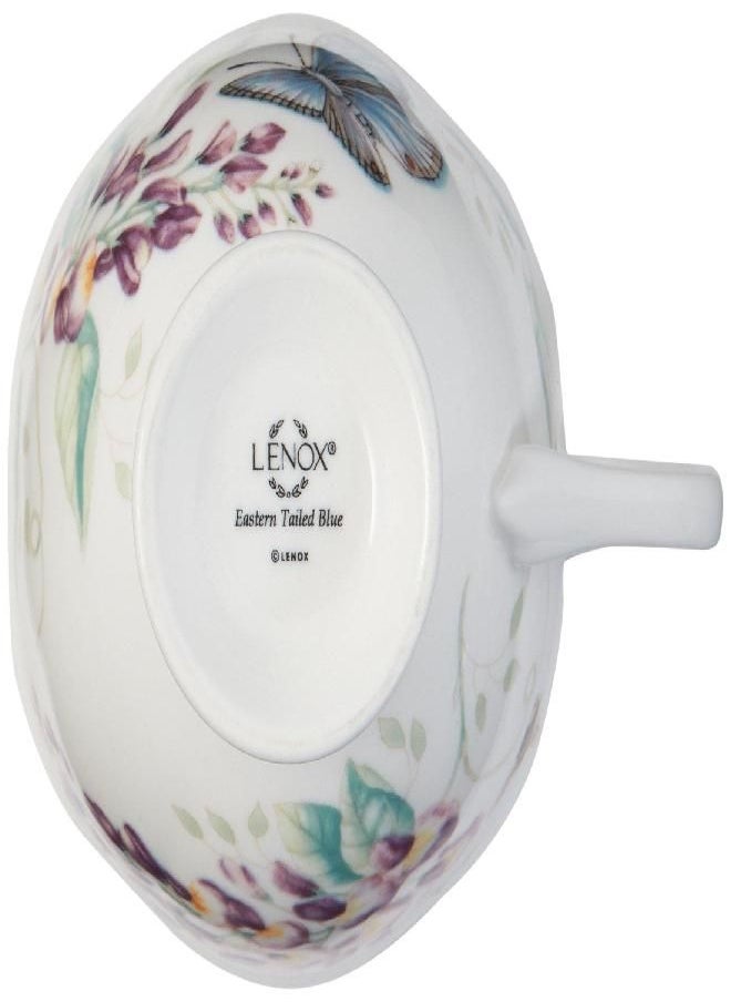 Lenox Porcelain Meadow Cup and Saucer, 1.3 LB, Blue Butterfly