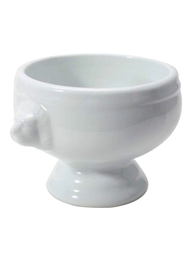 4-Piece Lion's Head Soup Bowl Set White