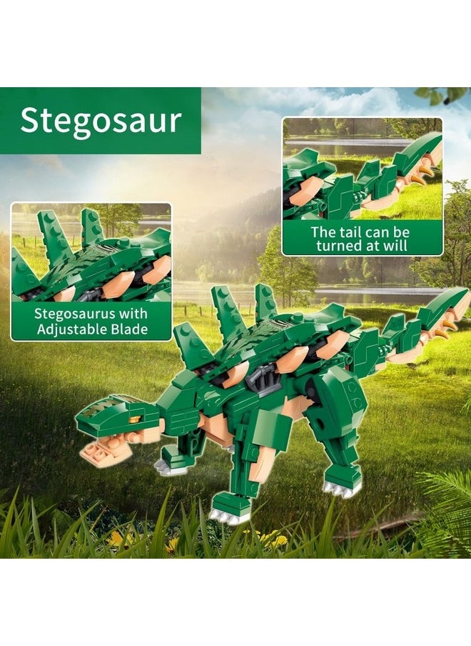 3 In 1 Dinosaur Toy Building Blocks For Boys 6-12 Years Old, Stem Jurassic Dinosaur Building Educational Toy, Build T-Rex Pterosaur Stegosaur