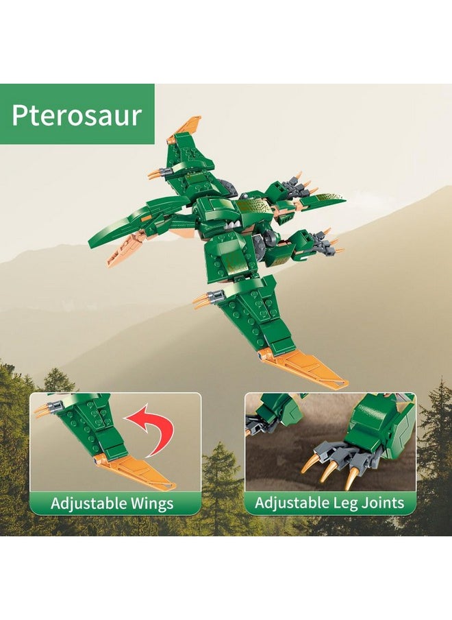 3 In 1 Dinosaur Toy Building Blocks For Boys 6-12 Years Old, Stem Jurassic Dinosaur Building Educational Toy, Build T-Rex Pterosaur Stegosaur