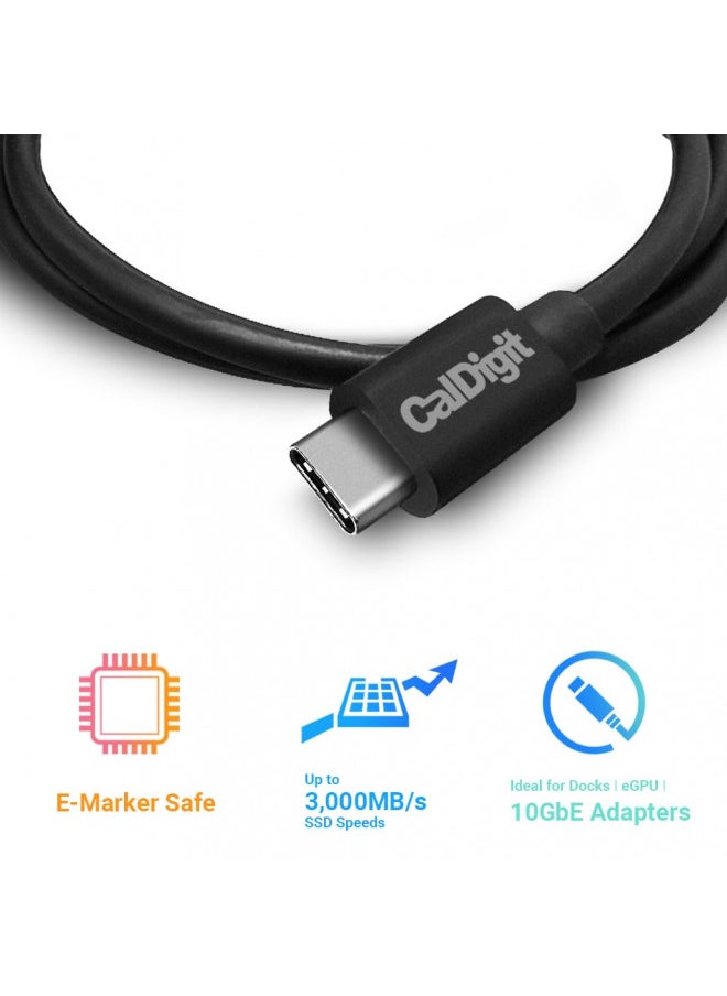 CalDigit [Intel Certified] Thunderbolt 4 Cable - 40Gbps 100W Charging, Compatible with Thunderbolt 3 & USB-C, 2016+ MacBook Pro, Air, 2020+ M1 (0.8 Meter 2.62 Feet, Thunderbolt 4 / USB 4 Cable)