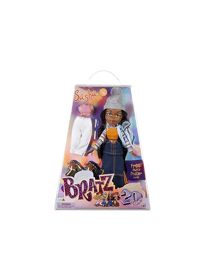 Bratz 20 Yearz Special Anniversary Edition Original Fashion Doll Sasha with Accessories and Holographic Poster | Collectible Doll | for Collector Adults and Kids of All Ages