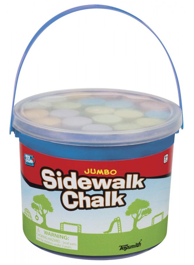 Toysmith Jumbo Sidewalk Chalk, Assorted Colors (Packaging May Vary), For Boys & Girls Ages 3+