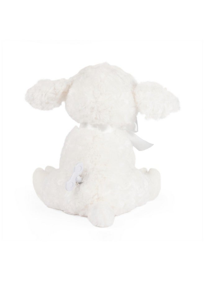 Baby Lena Lamb Keywind Musical Plush, Plays Brahms’ Lullaby, Stuffed Animal Sensory Toy For Babies 10 Months & Up, White, 10”