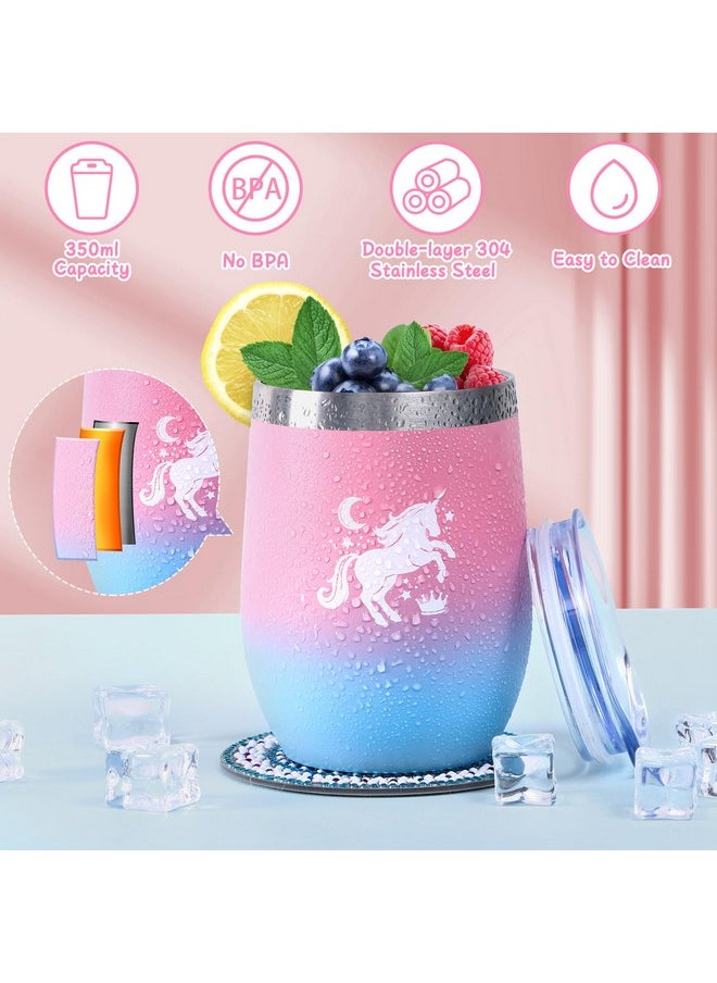 Unicorns Gifts For Girls Kids Toys 6 7 8 9 10 Years Old With Star Light Up Pillow Stationery Plush Diary With Lock Headband Eye Mask Water Bottle Teen Girl Birthday Christmas Unicorn Toy