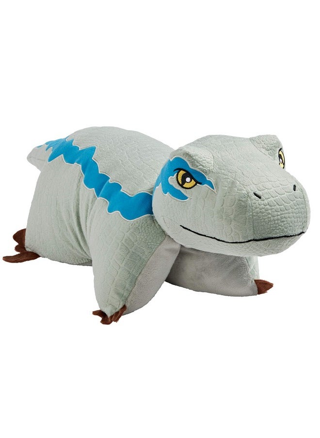 16” Blue Velociraptor Stuffed Animal, Jurassic World Dinosaur Plush Toy