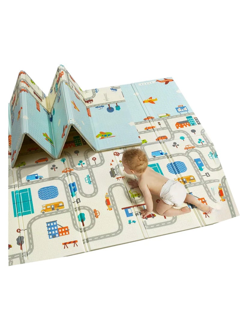 Premium Baby Play Mat, 180 * 150 * 1CM Bear Design Waterproof Non-Slip Large Reversible Playmat Crawling Mat, Extra Thick Soft Baby Playmats for Playing/Camping Bedroom Living Room Carpet Area