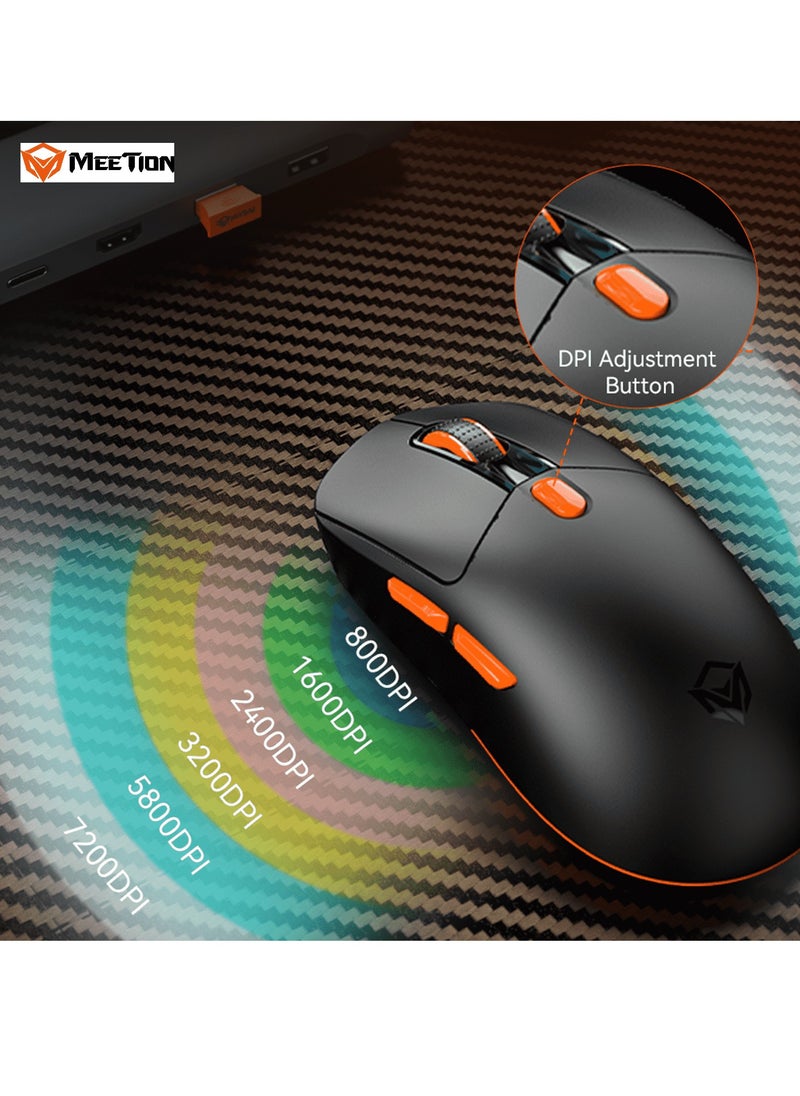 Meetion GW38 Wireless Mouse RGB 2.4Ghz Adjustable DPI 10000 High Quality Magnetic Charging Tri-mode Gaming Mouse For Computer PC