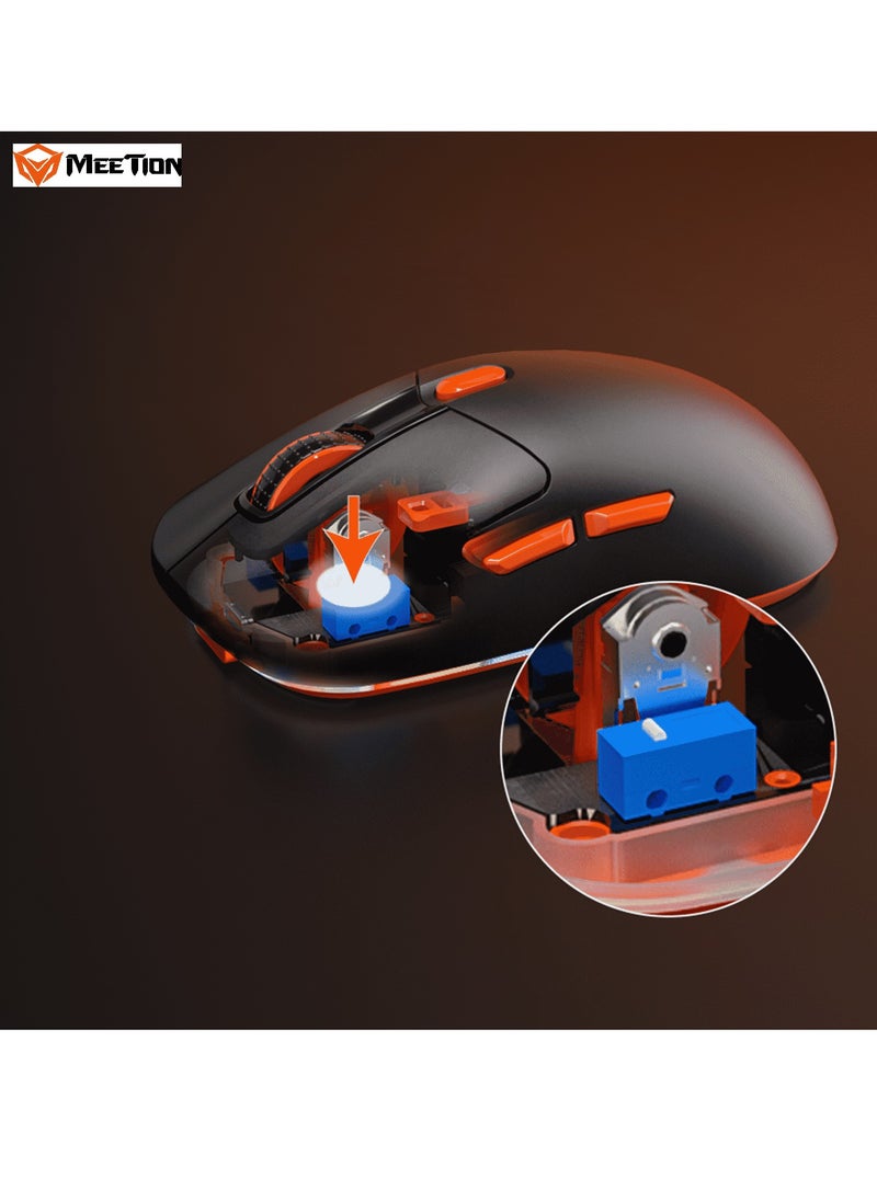 Meetion GW38 Wireless Mouse RGB 2.4Ghz Adjustable DPI 10000 High Quality Magnetic Charging Tri-mode Gaming Mouse For Computer PC