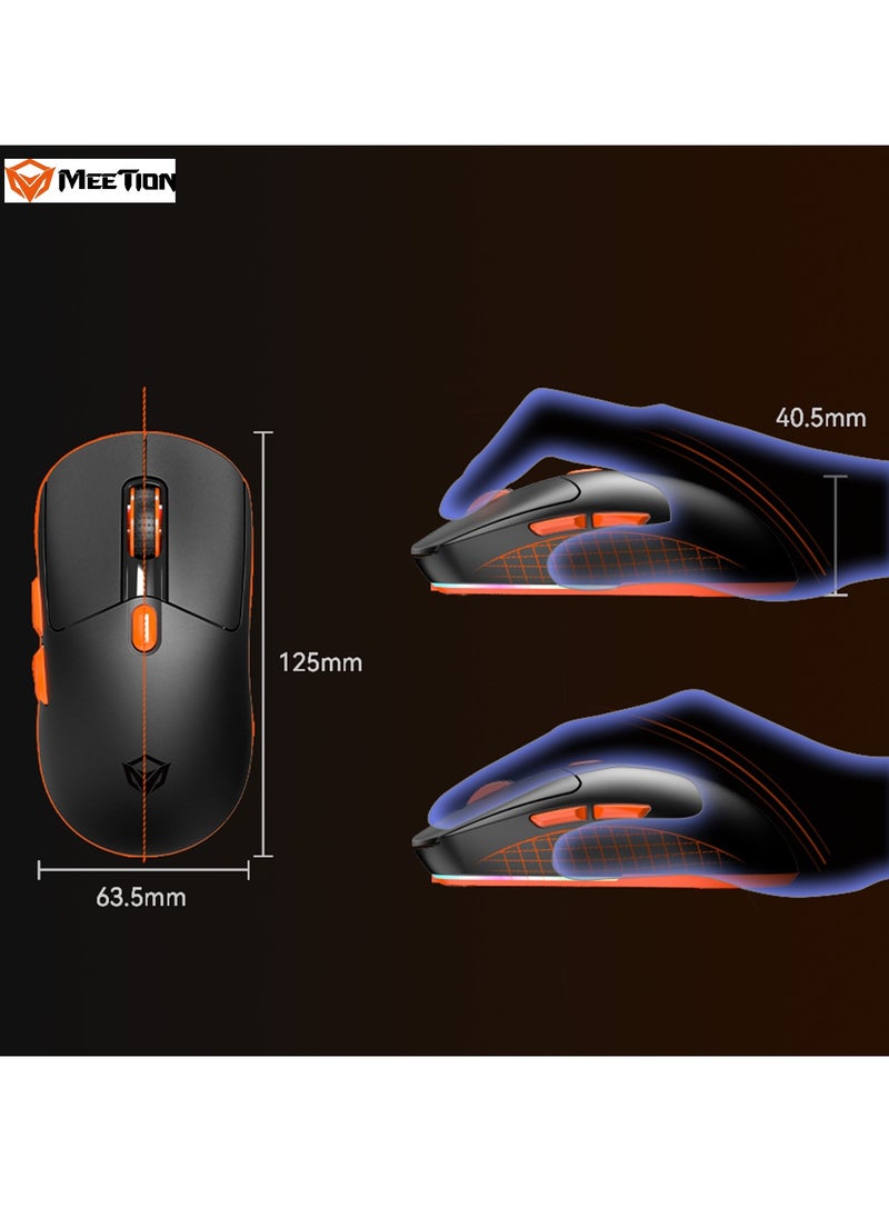 Meetion GW38 Wireless Mouse RGB 2.4Ghz Adjustable DPI 10000 High Quality Magnetic Charging Tri-mode Gaming Mouse For Computer PC