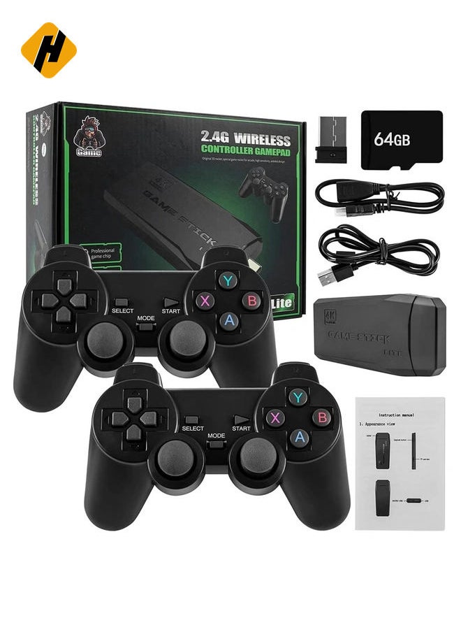 M8 Wireless HDMI High-Definition Game Consol Built-in 10000+ Games with Hidden USB Flash Drive Design ,Plug and Play Video Game Stick Supports 9 emulators, 64G