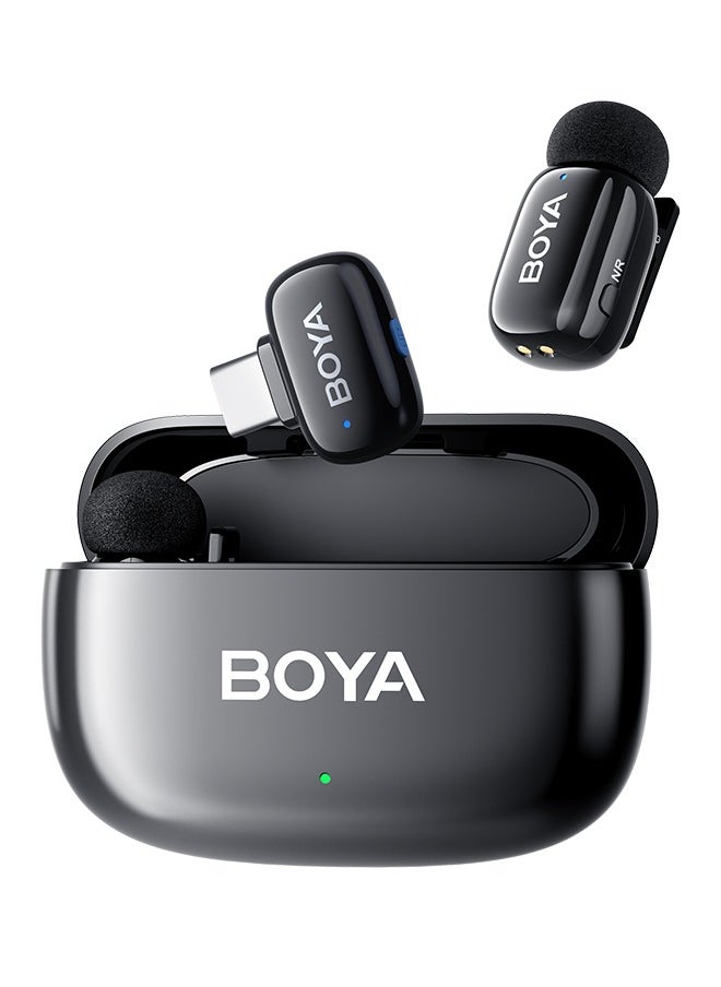 BOYA mini-14 Wireless Lavalier Microphone Noise Cancellation Microphone For iPhone 15/16 Android Smartphones Ultra mini microphone with AI Voice Change, Metal Clip on Mic for Vlogging TikTok YouTube Content Creators Live Streaming Interview Recording