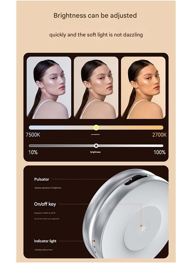 TELESIN Magnetic Magsafe Three - color Fill Light - An Essential Gadget for Mobile Phone Photography, Live Streaming, Soft - light Beauty Retouching and Selfie - taking
