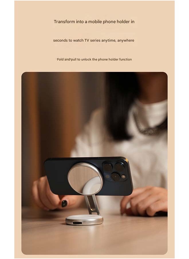 TELESIN Magnetic Magsafe Three - color Fill Light - An Essential Gadget for Mobile Phone Photography, Live Streaming, Soft - light Beauty Retouching and Selfie - taking