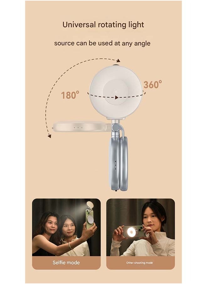 TELESIN Magnetic Magsafe Three - color Fill Light - An Essential Gadget for Mobile Phone Photography, Live Streaming, Soft - light Beauty Retouching and Selfie - taking