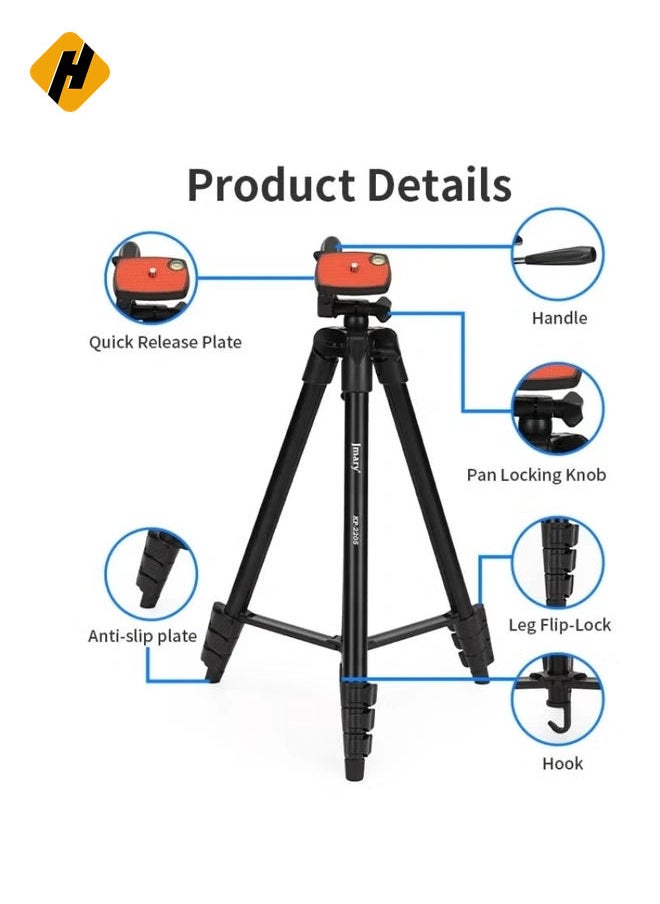 JMARY KP2205 Travel Tripod Mobile Phone Holder Telescopic Camera Mount Tripod Stand