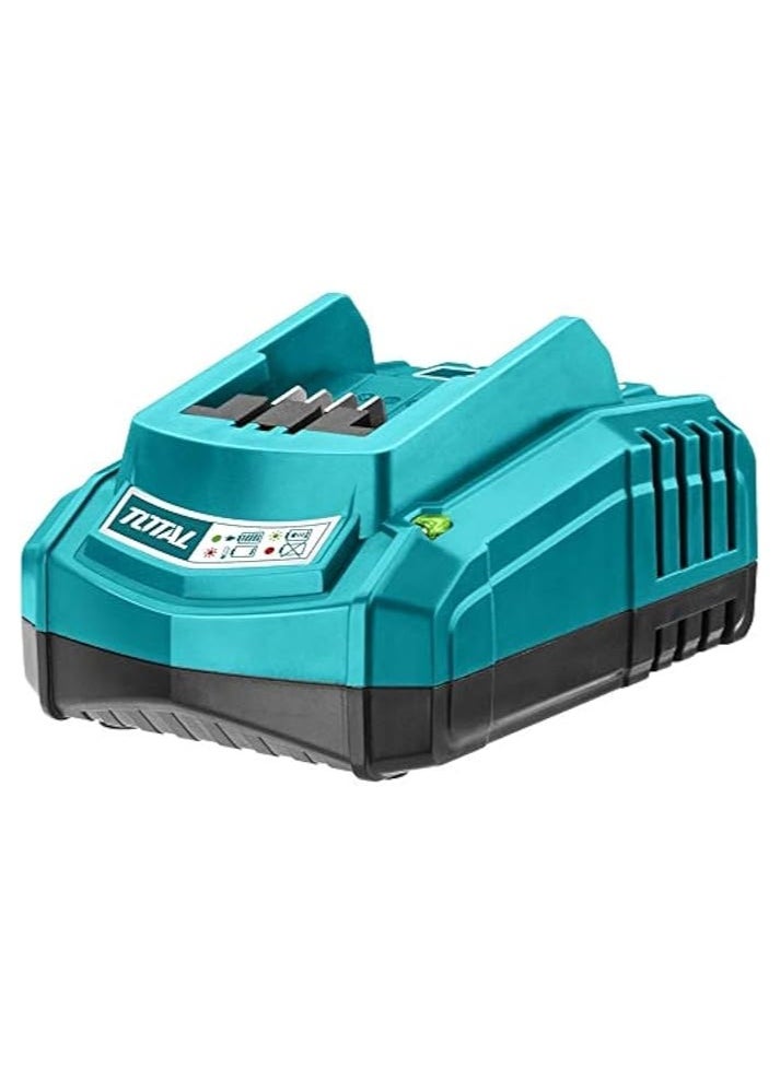 TOTAL P20S Battery Charger – 20V Output, 2A Charging Current, Fast and Efficient Charger for P20S Series Tools, 220-240V Input Voltage, Ideal for Power Tool Charging