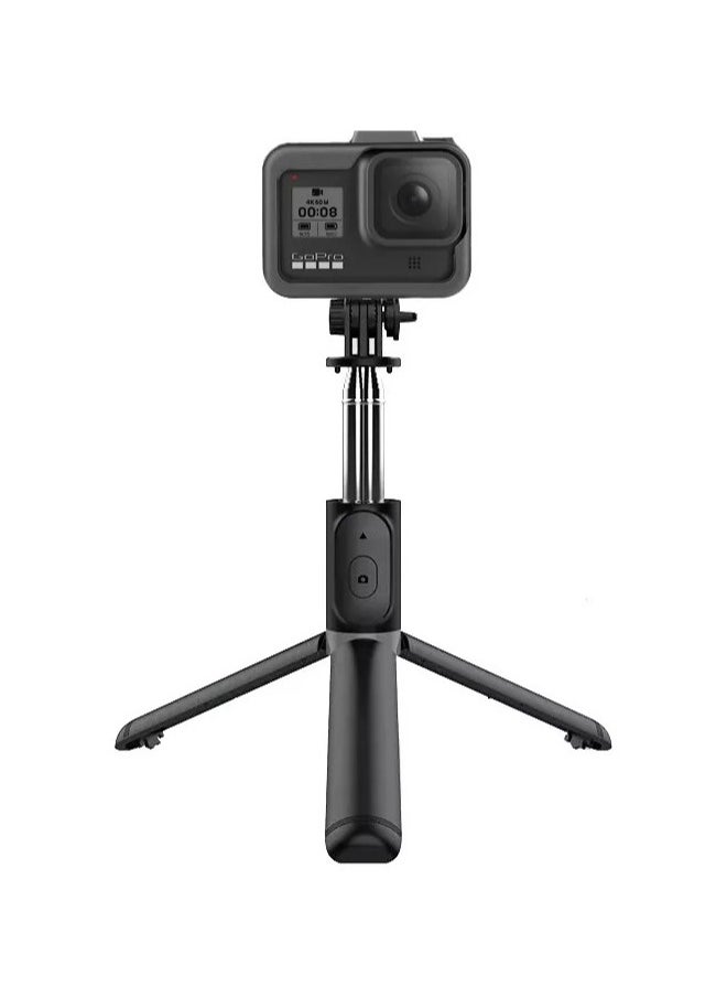 Selfie Stick Tripod with Light, 100cm Tripod with Wireless Remote, Portable Phone Holder, Phone Tripod for Tiktok Vlog Youtuber Live Video Record (Q07 Black)