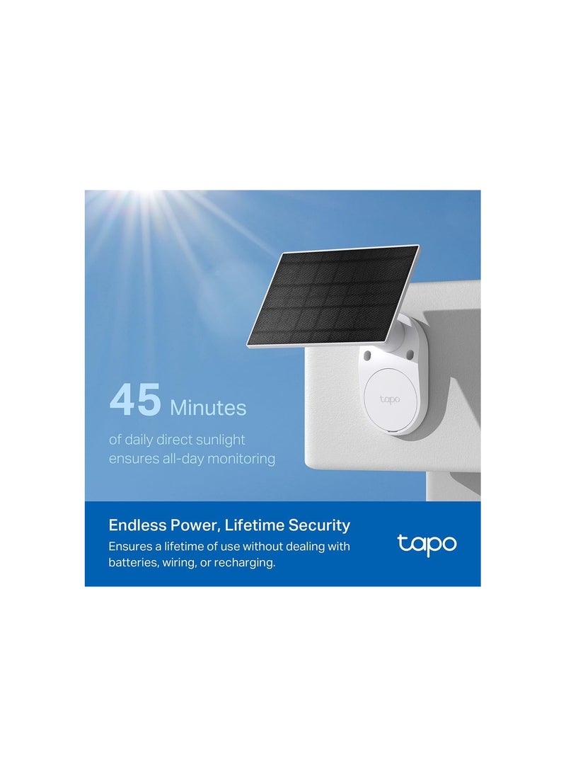 Tapo TP-Link Solar-Powered Security Camera Kit, 2K Wireless Battery Camera w/Solar Panel Base, Smart Person Detection, SD/Cloud Storage, Spotlight Color Night Vision, No Hub Needed ( C410 KIT)