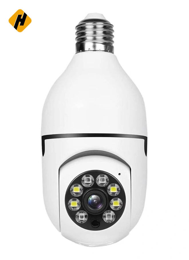 Bulb Camera 1080P, Night Vision IP Camera, PTZ Camera, 4X Digital Zoom Monitor, Home Security System, WiFi Camera Full Color