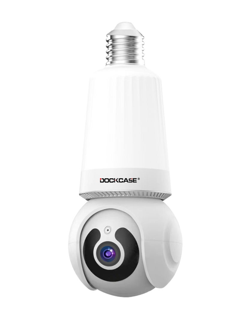 Smart 1080P Wireless WIFI Light Bulb Security Camera, 360 Degrees 3.0MP Cam Home Surveillance CCTV Panoramic IP Camera