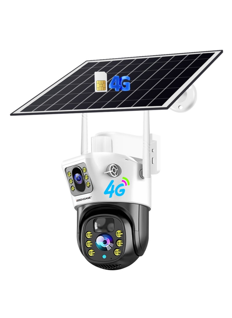 4.0MP Dual-Lens 4G Sim Card Outdoor Security Solar Camera