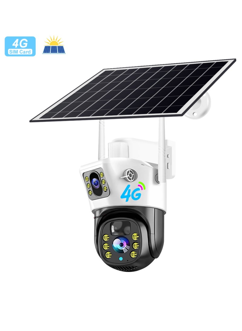 4.0MP Dual-Lens 4G Sim Card Outdoor Security Solar Camera