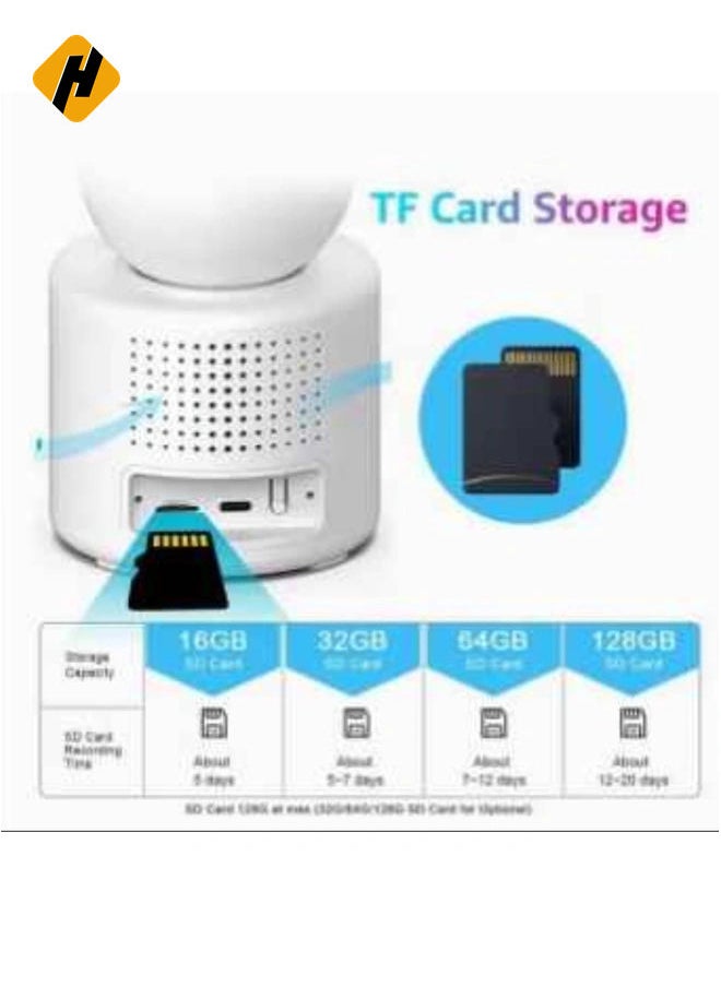 Full HD WIFI Video Calling PT Camera with One-Click Call, Anthropomorphic Detection, and Infrared Night Vision via Mobile App