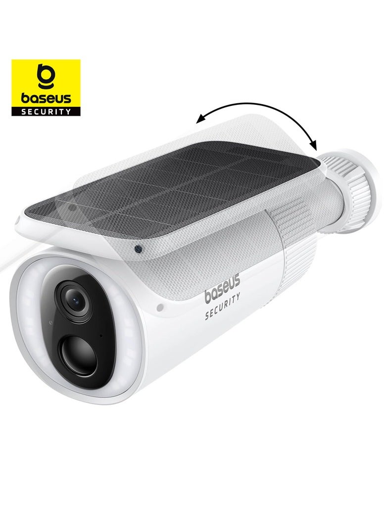 Outdoor Solar Security Camera, Solocam S1 Wireless, Continuous Power with Advanced Sunlight Optimization System, 2K Resolution, 145° Ultra Wide Viewing Angle, 8GB Built-in Local Storage and Enhanced Color Night Vision, No Subscription Required, Compatible with Google Assistant and Amazon Alexa, Smart App Control