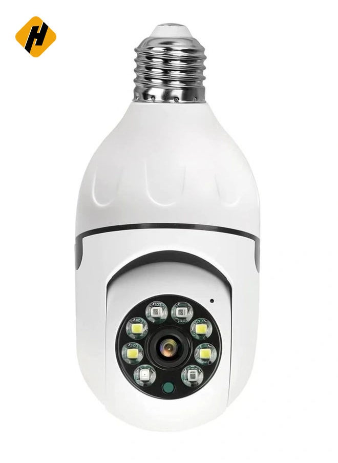 E27 Bulb 1080P 2.4GHz WiFi 360 Degree Panoramic Night Vision 2-Way Audio, Smart Motion Detection and Alarm Surveillance Cameras