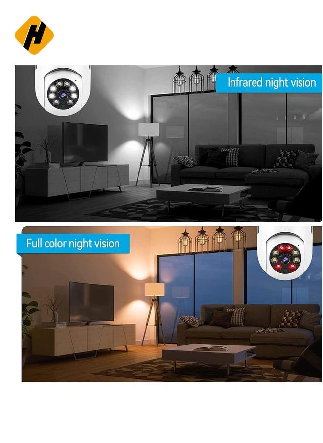 Wireless Security Camera - 1080P Wireless 360 Degree Floodlight Night Vision 5Ghz with Floodlight Human Motion Detection And Alarm