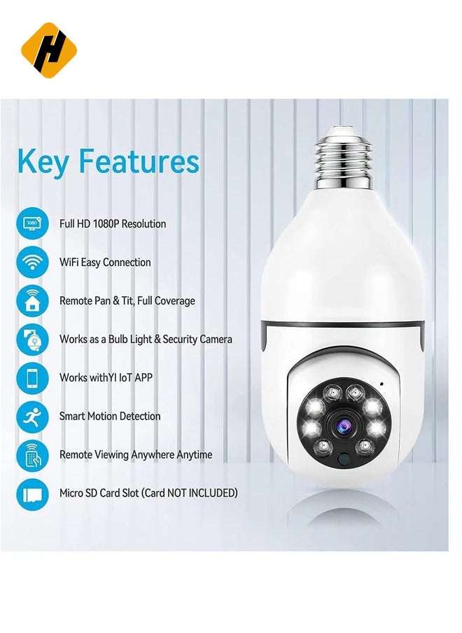 Wireless Security Camera - 1080P Wireless 360 Degree Floodlight Night Vision 5Ghz with Floodlight Human Motion Detection And Alarm