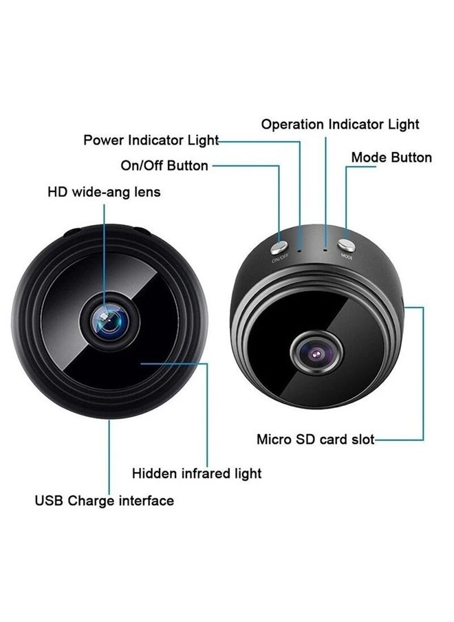 Home Mini Camera with Magnetic Back Cover 1080p 2 Way Voice Home Security Camera Infrared Night Vision Waterproof Camera for Home Office Courtyard and Pets Babys