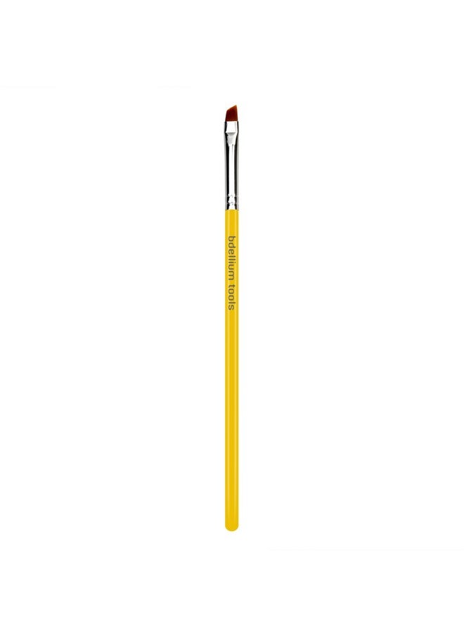 Professional Makeup Brush - Studio Series 762 Small Angle - With Soft Synthetic Fibers, For Shaping & Filling Eyebrows (Yellow, 1Pc)