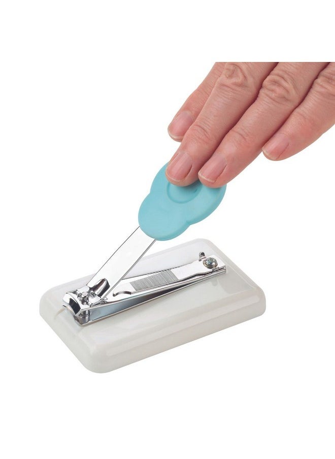 Peta Table Nail Clipper Pnc-3 - Mounted And Non-Slip - Plastic Base With Rubber Feet - For Anyone With Poor Hand Control, Weak Hand Strength And Tremors