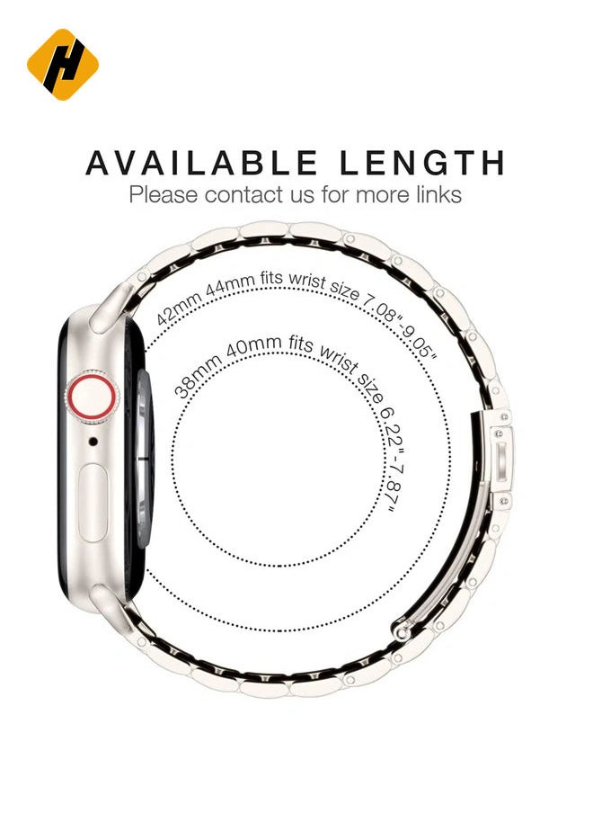 Stainless Steel Metal Strap Compatible Apple Watch 49mm/45mm/44mm/42m with Add on Screen Protector | Case Protector