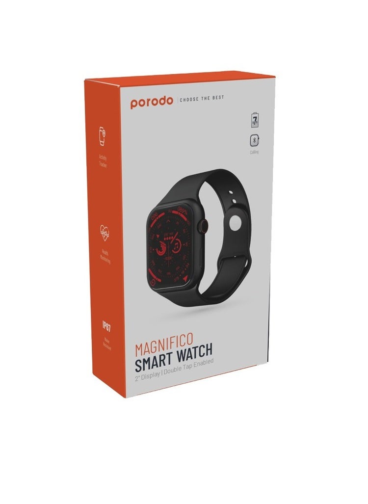 Porodo Smartwatch 8 Magnifico with Sport Band(Black)