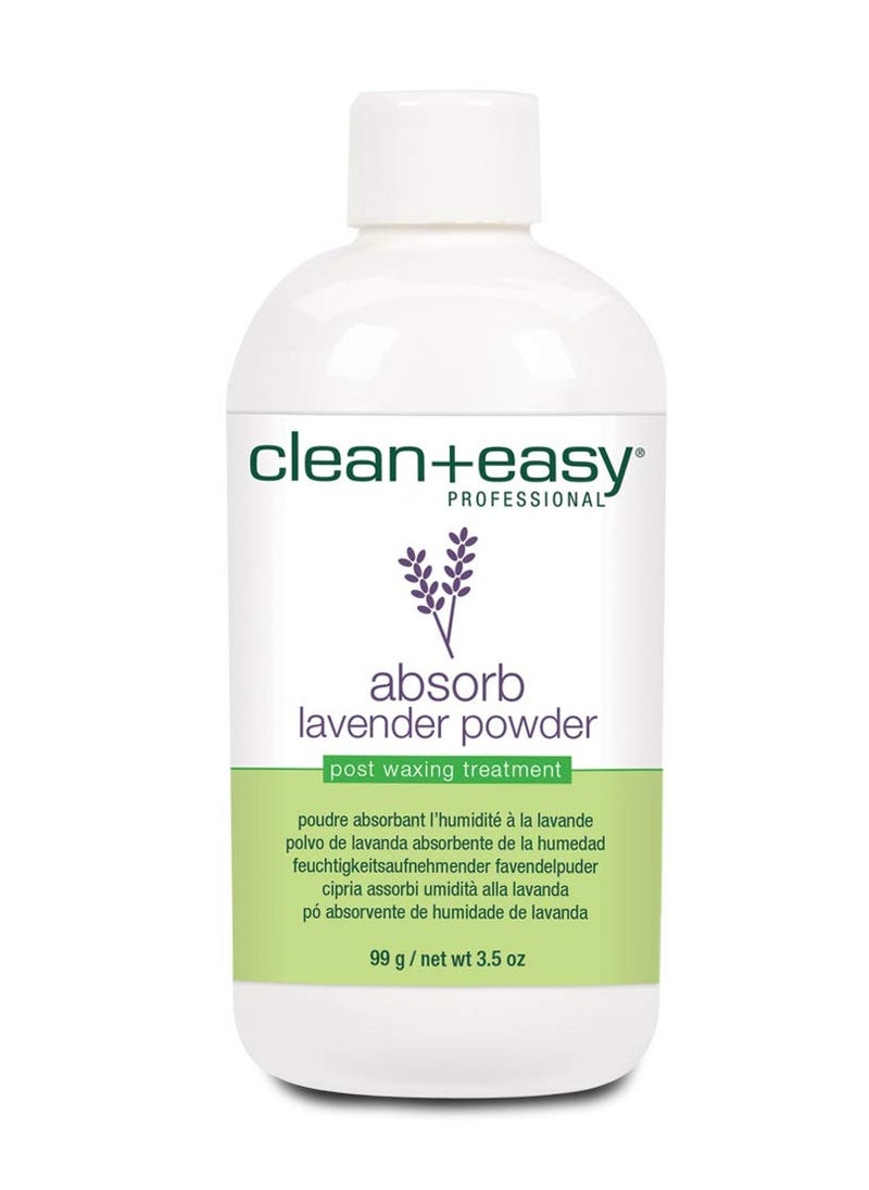 Clean + Easy Absorb Lavender Powder Pre Waxing Treatment | Moisture Absorbent Powder for Hair Removal, 3.5 oz