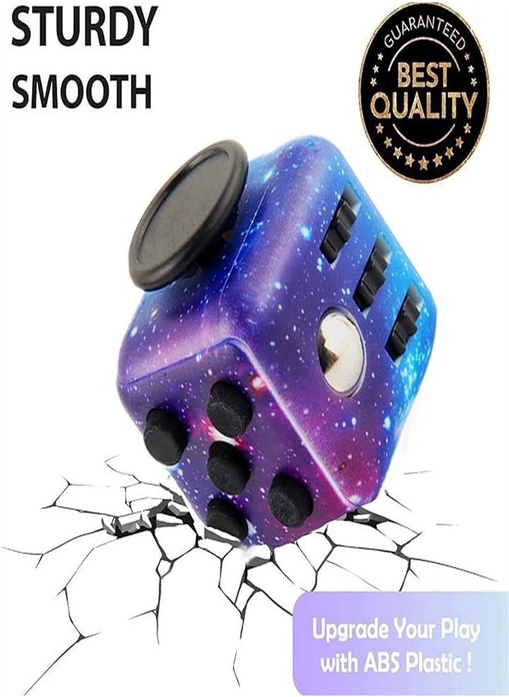 Stress Relief Toy Cubes, Anti-Stress Cube Toys, Galaxy Sensory Toys for Stress Relief, Suitable for Adults and Kids to Relieve Anxiety (Starry Sky 2PC)