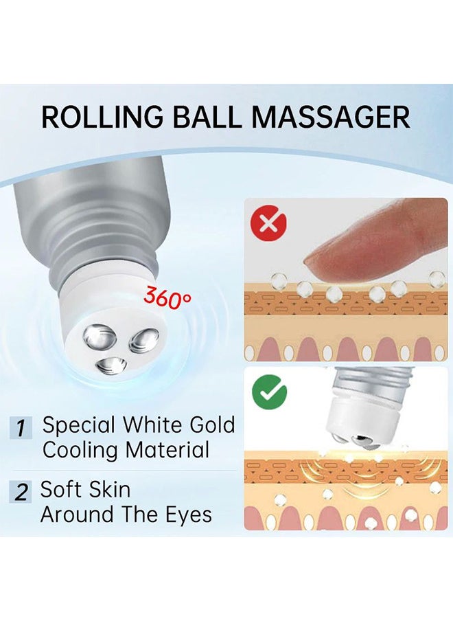 Peptide Anti Aging Eye Serum 20G, Anti-Aging And Remove Wrinkles Eye Serum, With Three 360° Massage Ball, Eye Cream With Anti Allergy Applicatorhead, Firming Lifting Eye Essence, Eye Care