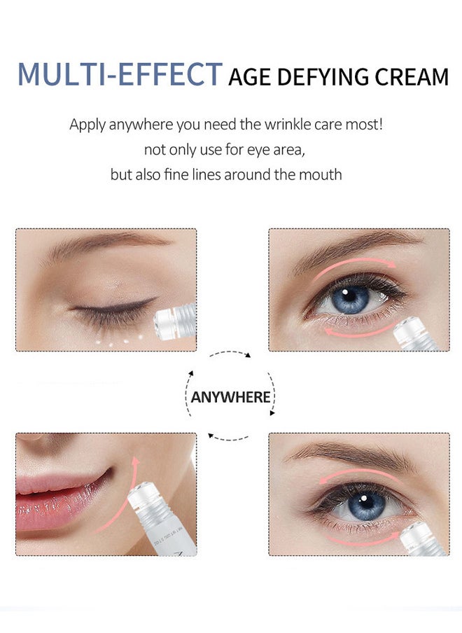 Peptide Anti Aging Eye Serum 20G, Anti-Aging And Remove Wrinkles Eye Serum, With Three 360° Massage Ball, Eye Cream With Anti Allergy Applicatorhead, Firming Lifting Eye Essence, Eye Care