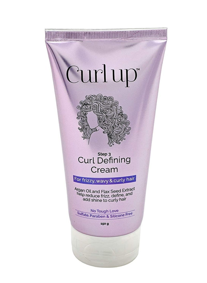 Curl Defining Cream All In One Leave In Conditioner Moisturizes Enhances Natural Curl Definition and Provides Medium Hold to Dry Frizzy Wavy and Curly Hair 150g