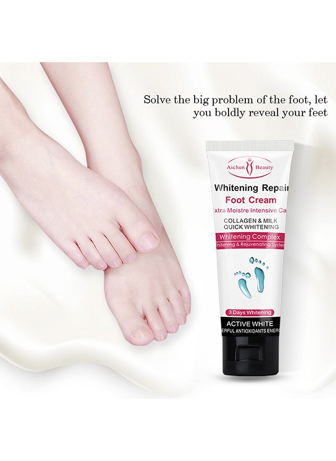 Whitening Repair Foot Cream, Cracked Heel Cream Foot Care Collagen Milk Whitening Repair Foot Cream Rough Dry Skin Baby Foot 100G