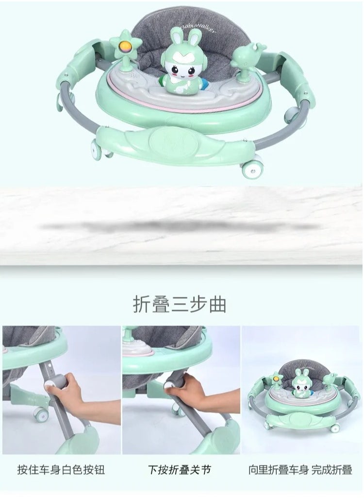 Baby walker anti-o-leg multi-function anti-rollover, girls, boys and babies can sit on children to help walk and learn to walk