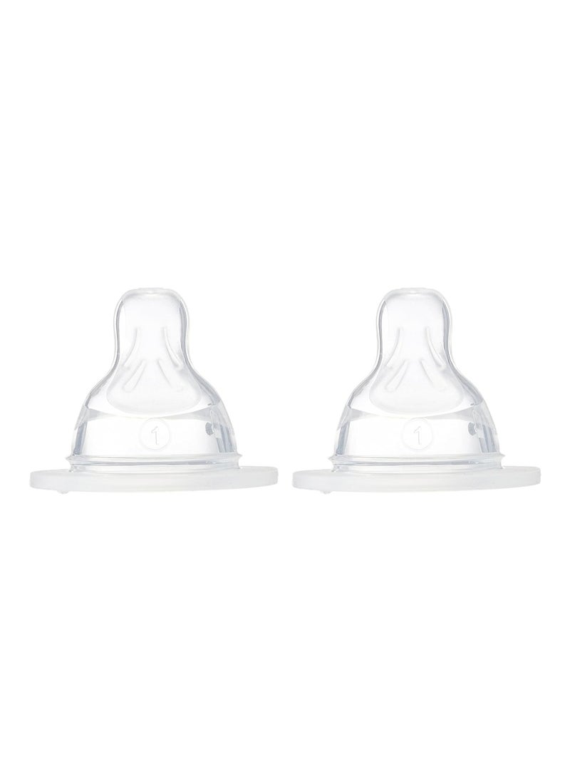 Anatomic Dummy 1 Slow Flow – Silicone – Pack Of 2 – Transparent