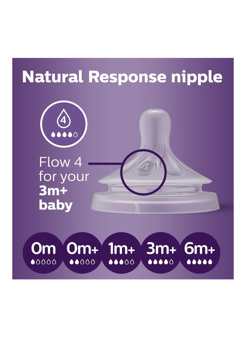 Avent Natural Response Baby Bottle flow, 3M+