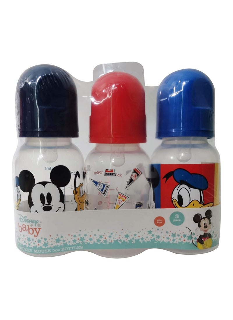 Disney Baby Boy Mickey Mouse Bottles, Pack Of Three, 5Oz