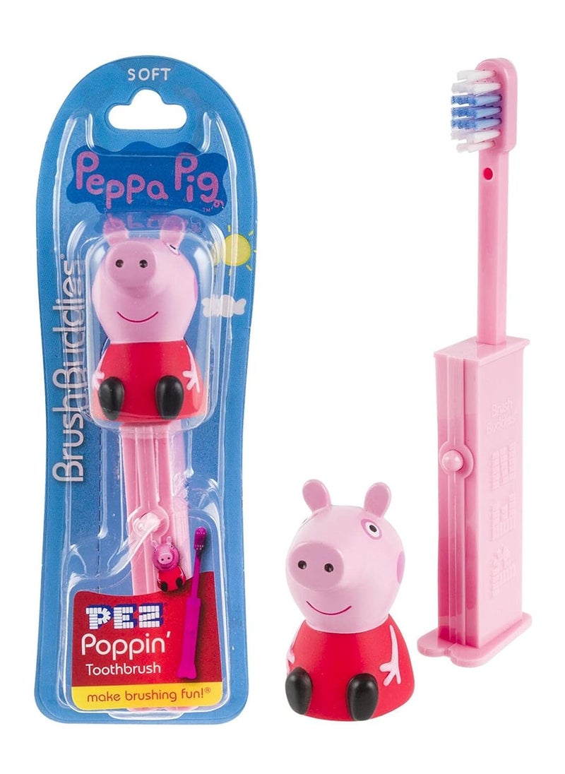 Brush Buddies Peppa Poppin' Pez Toothbrush, 0.100 Pound